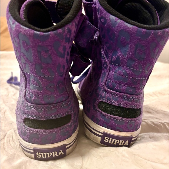 Supra TK Society High Tops Hi-Tops Purple Skate Shoes Vintage 7.5 38.5 - Picture 2 of 6